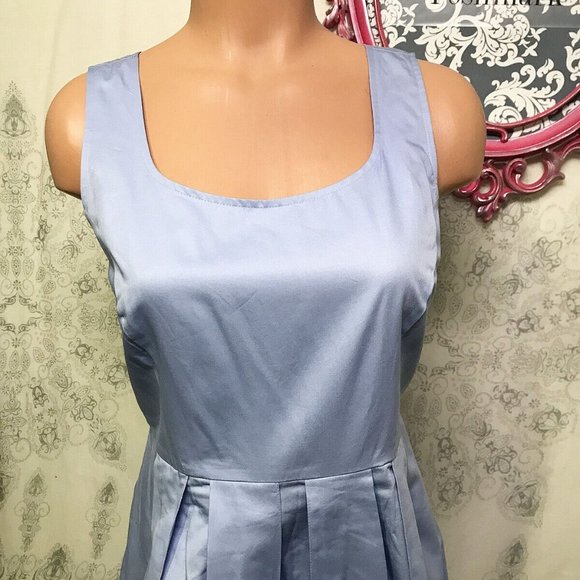 Ann Taylor Retro Dress Womens sz 2 Scoopneck Party Pleated Fit & Flare - Picture 5 of 9